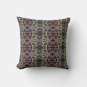 Cojín Decorativo Pilar negro y gris inverso del diseñador