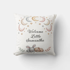 Cojín Decorativo Pilar para bebé personalizada - Conejo y oso