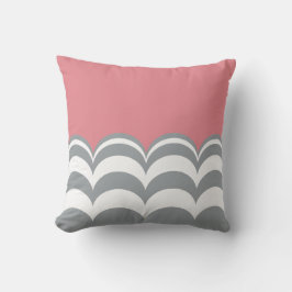 Cojín Decorativo Pilar Personalizado de vieira gris y blanco