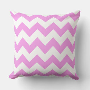 Cojín Decorativo Pilar rayado de Zig Zag rosa