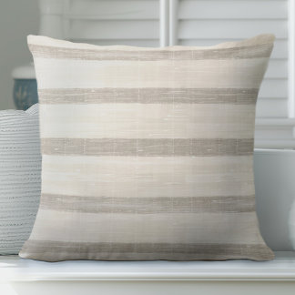 Cojín Decorativo Pilar rayado Neutral Tan Brown