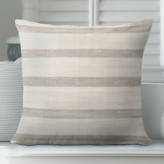Cojín Decorativo Pilar rayado Neutral Tan Brown (Subido por el creador)