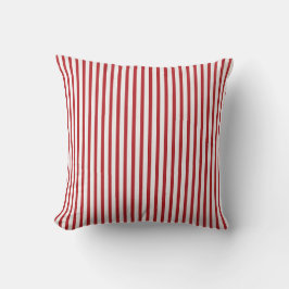 Cojín Decorativo Pilar rayado rojo y blanco