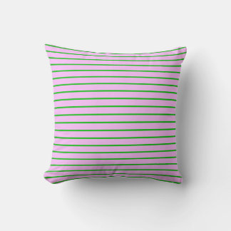 Cojín Decorativo Pilar rayado rosa y verde