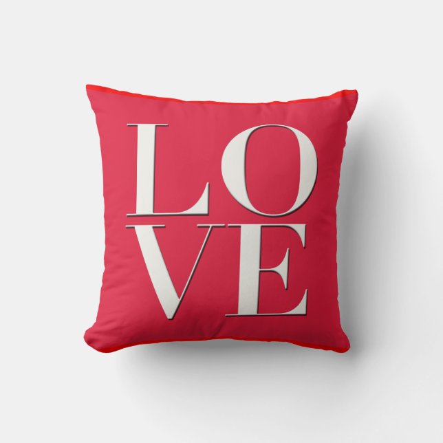 Cojín Decorativo Pilar rojo "amor" (Anverso)