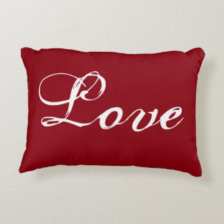 Cojín Decorativo Pilar rojo de "amor" con espalda de Damasco