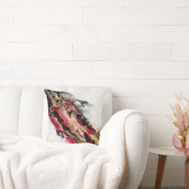 Cojín Decorativo Pilar rojo del oro negro