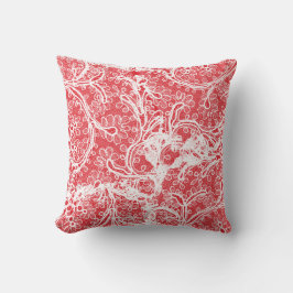 Cojín Decorativo Pilar rojo y blanco