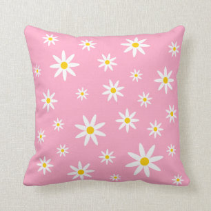 Cojín Decorativo Pilar rosado de margarita