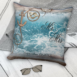 Cojín Decorativo Pilar ruso Boda oceánico náutico