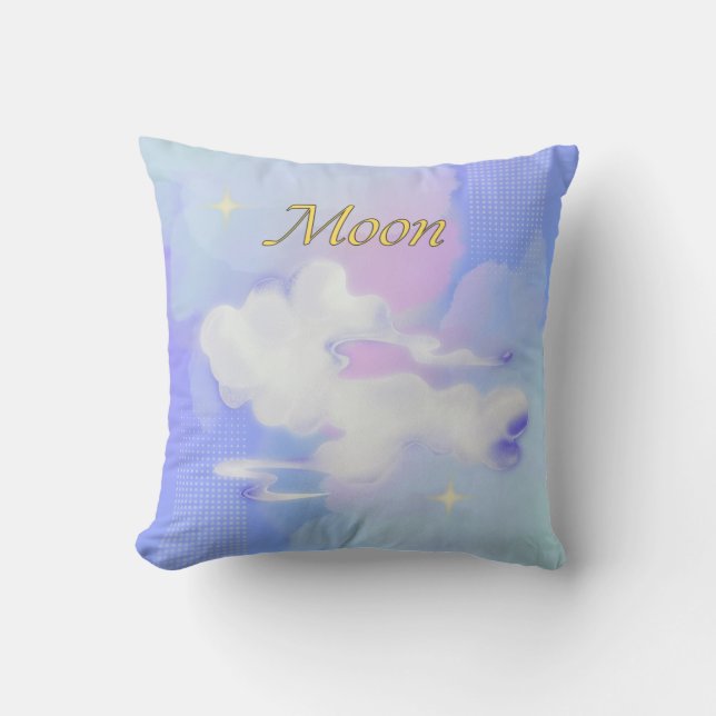 Cojín Decorativo Pilar suave de gradiente 'Luna' (Anverso)