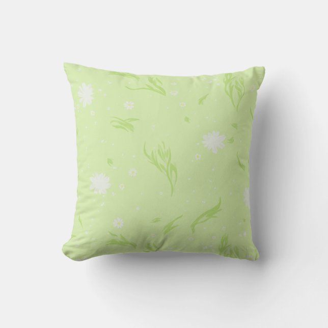 Cojín Decorativo Pilar verde suave (Anverso)