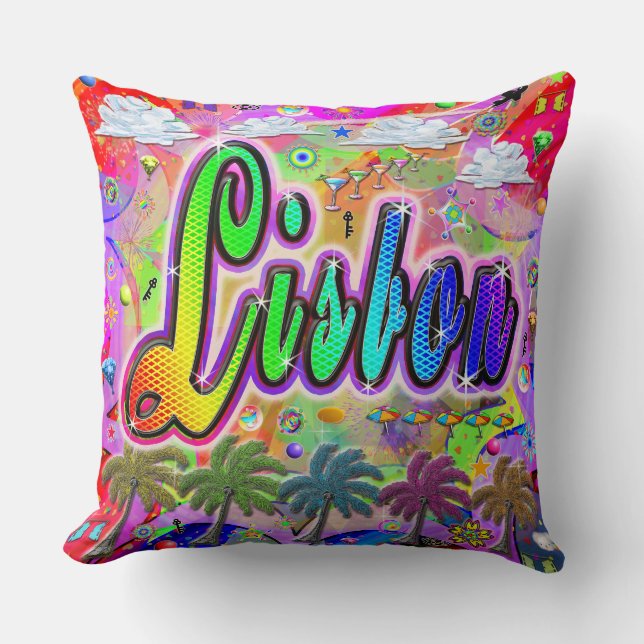 Cojín Decorativo Pilar Vista Express de Lisboa (Anverso)