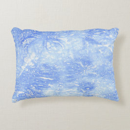 Cojín Decorativo Pilares abstractos blancos y azules claros