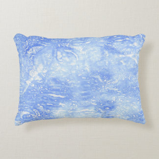 Cojín Decorativo Pilares abstractos blancos y azules claros