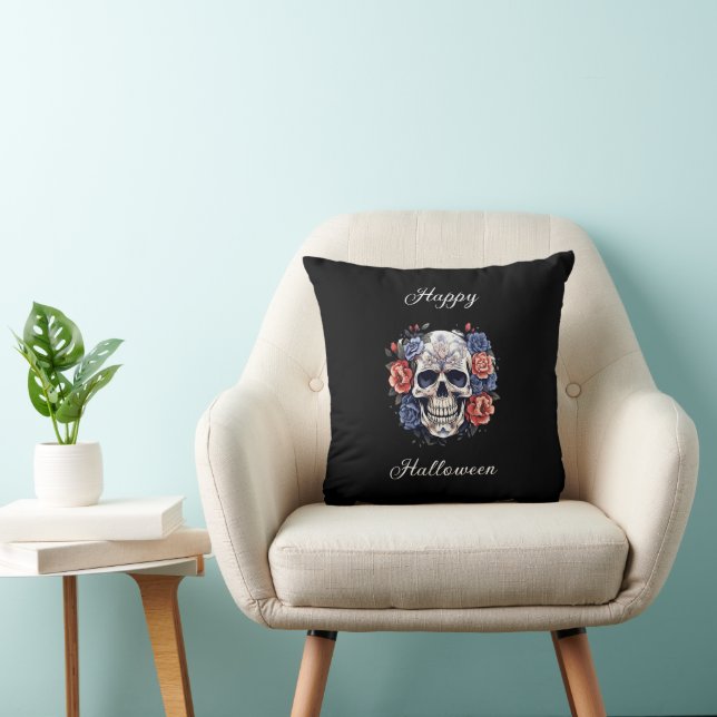 Cojín Decorativo 💀 Pilares de diseño de cráneo ☠️ (Silla)