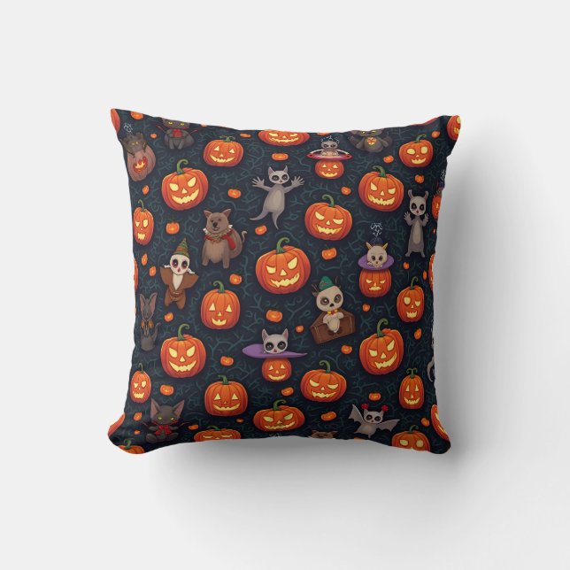 Cojín Decorativo Pilares de Halloween (Anverso)