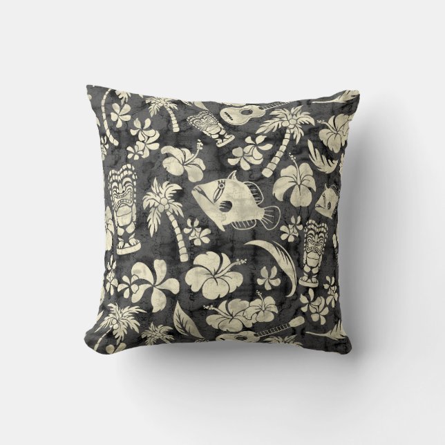 Cojín Decorativo Pilares de la plaza Makapuu Beach Hawaik Batik Squ (Anverso)