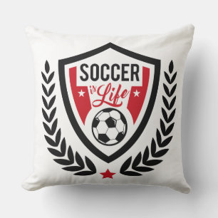 Cojín Decorativo Pilares de lanzamiento con logotipo de fútbol