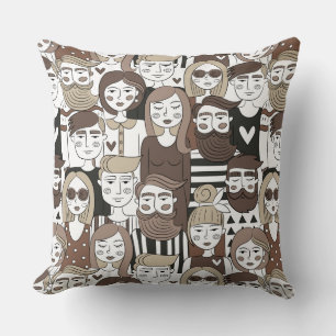 Cojín Decorativo Pilares de lanzamiento de patrón de hipster