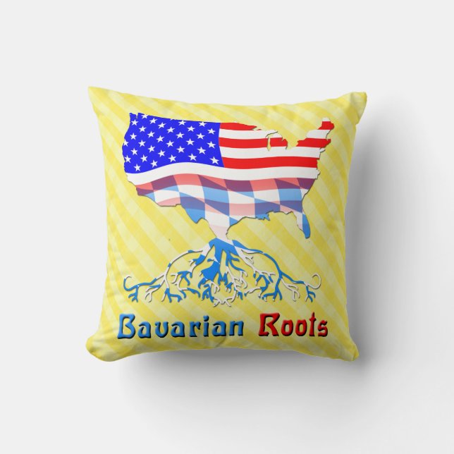 Cojín Decorativo Pilares de las raíces americanas bávaras (Anverso)