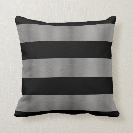 Cojín Decorativo Pilares de sofá negro y plateado