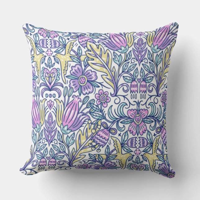 Cojín Decorativo Pilares decorativos de patrones florales (Anverso)