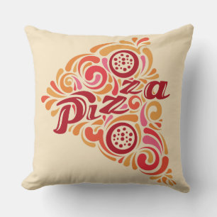 Cojín Decorativo Pilares estilizados de lanzamiento de pizza