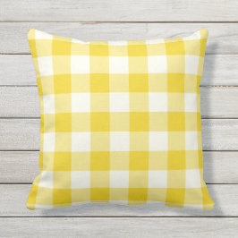 Cojín Decorativo Pilares exteriores de amarillo limón - Patrón de G