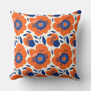 Cojín Decorativo Pilares floridos naranjas