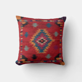 Cojín Decorativo Pilares lumbares del Kilim Rojo para lo último