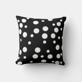 Cojín Decorativo Pilares reversibles con puntos de polka blanco neg