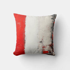 Cojín Decorativo Píldora de efecto derrame texturizada en rojo, bla