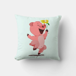 Cojín Decorativo Píldoras de cerdo feliz