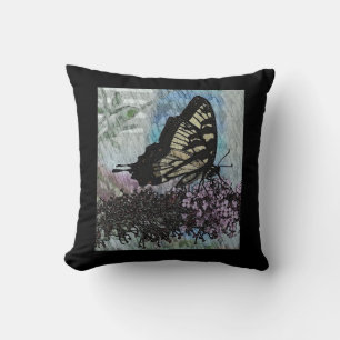 Cojín Decorativo Pileta de mariposa monarca amarilla