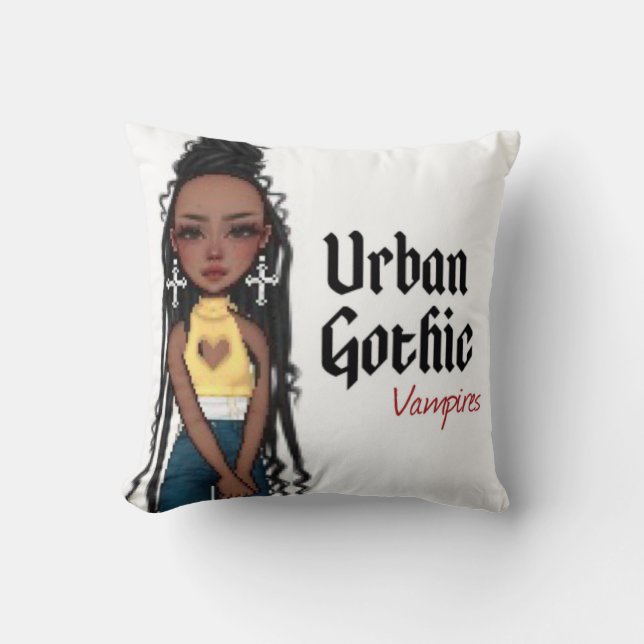 Cojín Decorativo Pillow 2 de vampiros góticos urbanos (Anverso)
