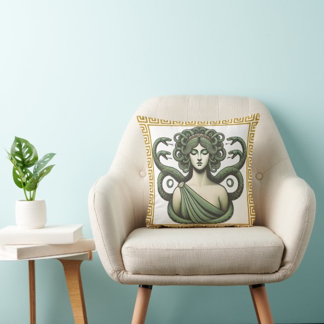 Cojín Decorativo Pillow 2 del arte Medusa estético (Silla)