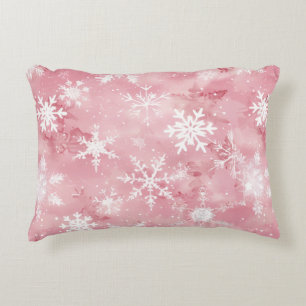 Cojín Decorativo Pillow acento patrón de cristal de nieve