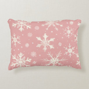 Cojín Decorativo Pillow acento patrón de cristal de nieve