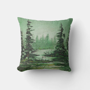Cojín Decorativo Pillow Ann Hayes pintando bosque verde