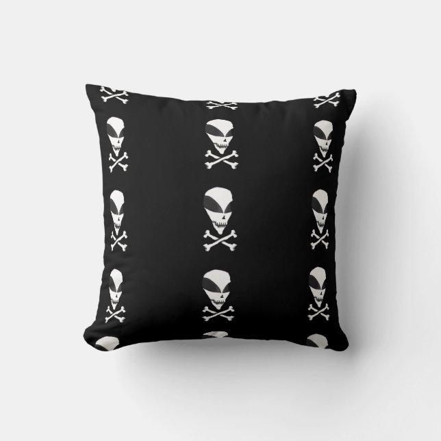 Cojín Decorativo Pillow - Area 51 Skull & Crossbones (Anverso)