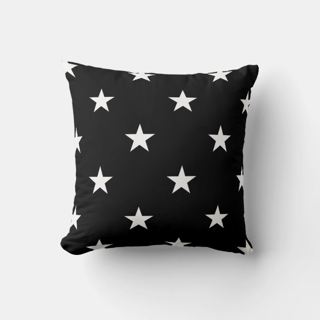 Cojín Decorativo Pillow Black Large Stars (Anverso)