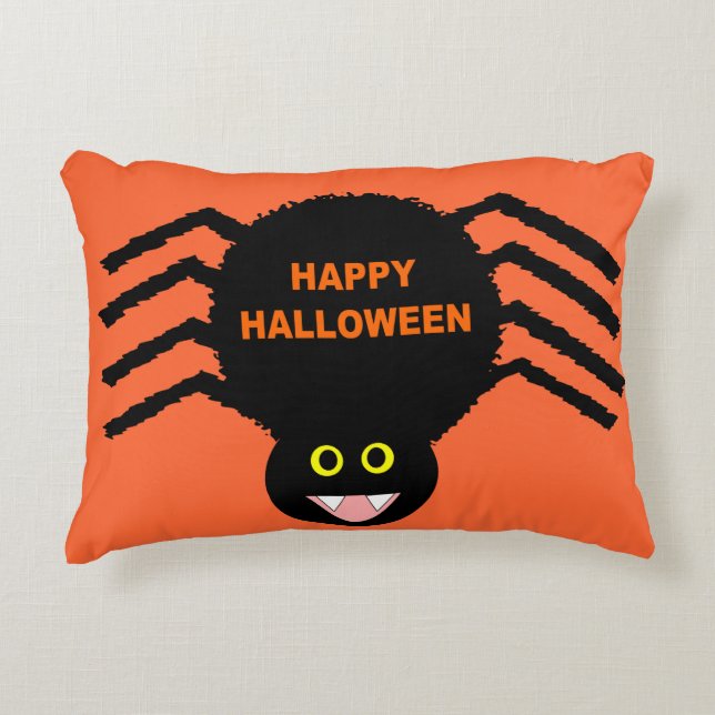 Cojín Decorativo Pillow Black Spider de Halloween (Anverso)