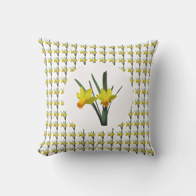 Cojín Decorativo Pillow - Blooms de Daffodil (Anverso)
