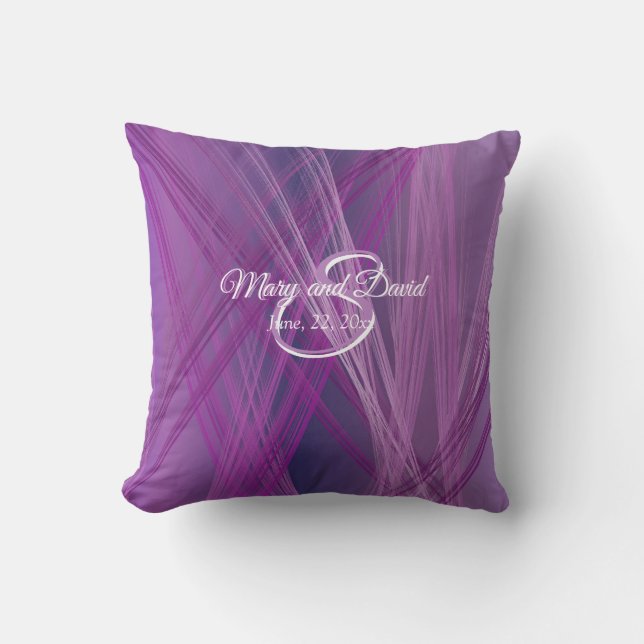 Cojín Decorativo Pillow Boda de Purple Streaks (Anverso)