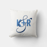 Pillow Boda personalizado de las Iniciales de Mono