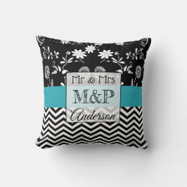 Cojín Decorativo Pillow Boda turquesa personalizada