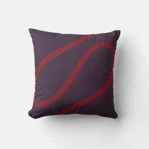Cojín Decorativo Pillow – Burgundy Lines on Dark Violet