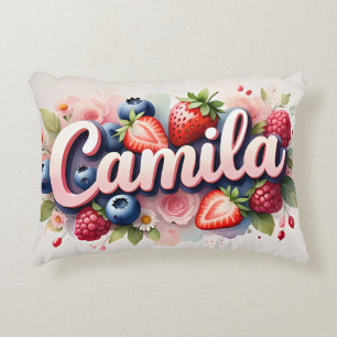 Cojín Decorativo Pillow " Camila " Nombre floral de cerezo personal
