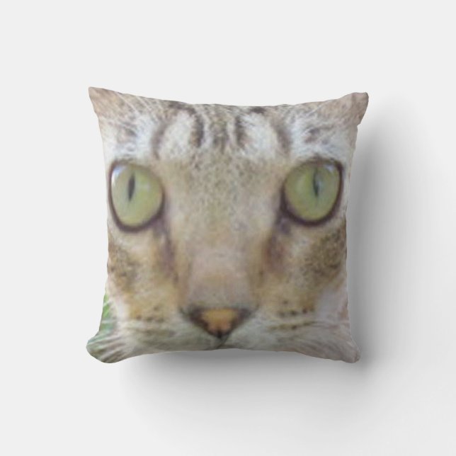 Cojín Decorativo Pillow - Cara de gato en tabulación (Anverso)